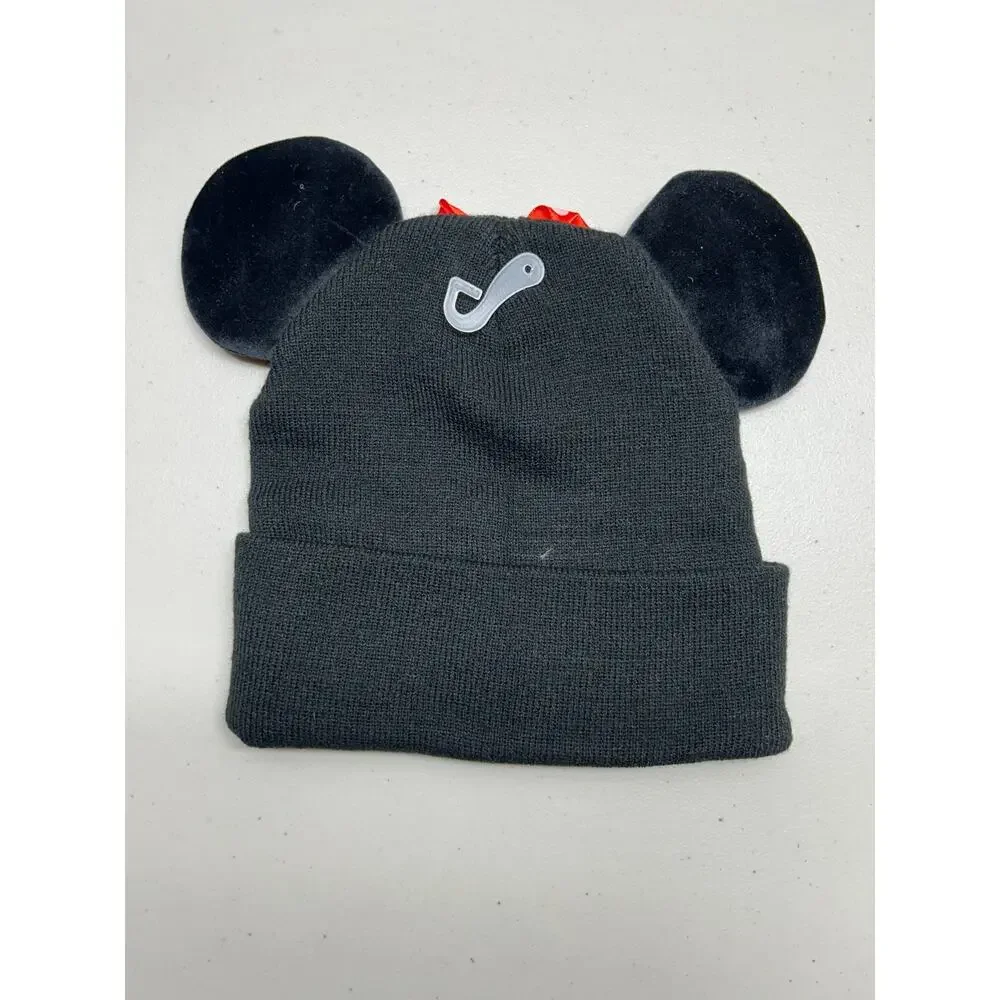 NWT Disney Minnie Mouse Youth Beanie Hat Red Black Disneyland